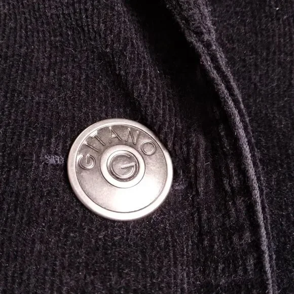Vintage Gitano Corduroy Blazer Jacket Black Y2K Gilmore Girls Women's Plus 26W - Picture 6 of 15